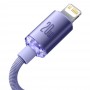 Cablu de date si incarcare Baseus, Fast Charging, USB Type-C - Lightning, 20 W, Lungime 1,2 m, Violet