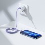 Cablu de date si incarcare Baseus, Fast Charging, USB Type-C - Lightning, 20 W, Lungime 1,2 m, Violet