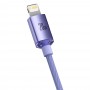Cablu de date si incarcare Baseus, Fast Charging, USB Type-C - Lightning, 20 W, Lungime 1,2 m, Violet