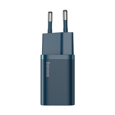 Incarcator Retea USB Baseus Super Si, 20W, 1 X USB Type-C, Albastru
