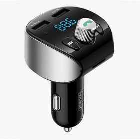 Incarcator Auto cu Modulator FM, Bluetooth 5.0, 2 x USB 18 W, 3 A, Quick Charge, Slot MicroSD, Design Modern, Negru