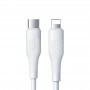 Cablu de date si incarcare compatibil cu brandul Apple, USB Type-C - Lightning, Fast Charging, 20 W, 2,4 A, Lungime 1,2 m, Alb