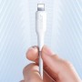Cablu de date si incarcare compatibil cu brandul Apple, USB Type-C - Lightning, Fast Charging, 20 W, 2,4 A, Lungime 1,2 m, Alb