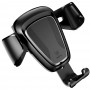 Suport auto Baseus Gravity Car Mount cu montaj in grila de ventilatie, pentru telefoane intre 4 si 6", negru