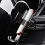 Suport auto Baseus Metal Age Gravity cu montaj in slot CD, reglabil 360 grade, argintiu