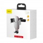 Suport auto Baseus Metal Age Gravity cu montaj in slot CD, reglabil 360 grade, argintiu