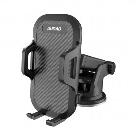 Suport auto Dudao pentru telefon, fixare cu ventuza, cu brat telescopic reglabil, negru