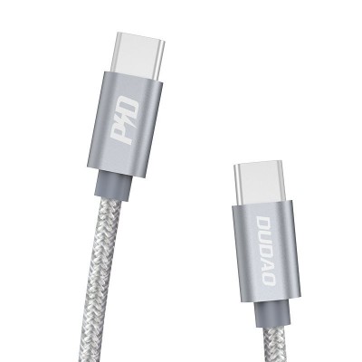 Cablu USB Type-C - USB Type-C, Dudao, 5 A, 45 W, 1 m, incarcare rapida, gri