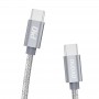 Cablu USB Type-C - USB Type-C, Dudao, 5 A, 45 W, 1 m, incarcare rapida, gri