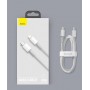 Cablu de incarcare si transfer date Baseus compatibil cu Apple, conector USB tip C, incarcare rapida, 20 W, 1 m, alb