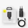 Incarcator Baseus, USB Tip-C Lightning, 1 m, 20W, incarcare rapida,  tehnologie Super Si, negru