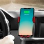 Suport telefon cu incarcare QI fara fir Baseus Gravity Car Mount, fixare in grila de ventilatie, negru