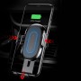 Suport telefon cu incarcare QI fara fir Baseus Gravity Car Mount, fixare in grila de ventilatie, negru