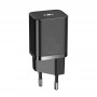 Incarcator Retea Cu Cablu USB Type-C Baseus Super Si, 25W, Lungime 1m, 1 X USB Type-C, Negru