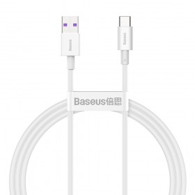 Cablu de date si incarcare USB - USB Type-C Baseus Superior Series, 66W, 6 A, Lungime 1m, Alb