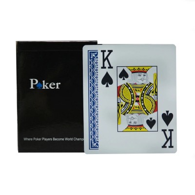 Pachet cu 54 carti de joc premium Stars Poker elSales ELS-PKST, albastru