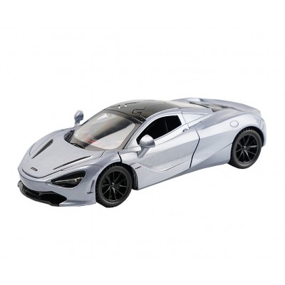 Masina McLaren 720S cu usi, capota, portbagaj mobile, lumini faruri si stopuri, sunete, scara 1:32, lungime 14.5 cm, bleu