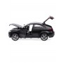 Masina BMW X6 cu usi, capota, portbagaj mobile, lumini faruri si stopuri, sunete motor, scara 1:32, lungime 15 cm, negru lucios