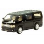 Masina Toyota Hiace cu usi, capota, portbagaj mobile, lumini, sunete, scara 1:32, lungime 16.5 cm, negru lucios