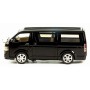 Masina Toyota Hiace cu usi, capota, portbagaj mobile, lumini, sunete, scara 1:32, lungime 16.5 cm, negru lucios