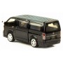 Masina Toyota Hiace cu usi, capota, portbagaj mobile, lumini, sunete, scara 1:32, lungime 16.5 cm, negru lucios