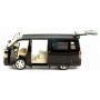 Masina Toyota Hiace cu usi, capota, portbagaj mobile, lumini, sunete, scara 1:32, lungime 16.5 cm, negru lucios