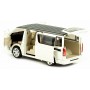 Masina Toyota Hiace cu usi, capota, portbagaj mobile, lumini, sunete, scara 1:32, lungime 16.5 cm, alb lucios
