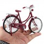 Mini bicicleta retro la scara 1:10 cu toate partile mobile, cadru metalic, roti cauciuc, elSales ELS-MBR, rosu