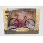 Mini bicicleta retro la scara 1:10 cu toate partile mobile, cadru metalic, roti cauciuc, elSales ELS-MBR, rosu