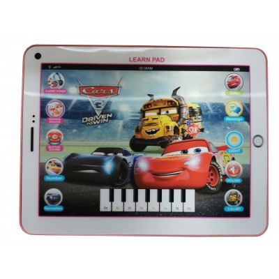 Tableta interactiva Cars Learn Pad cu 10 functii elSales ELS-TIC, varsta 3+