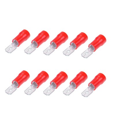 Set 10 bucati papuci electrici 4.8 mm tata elSales ELS-PET48, rosu