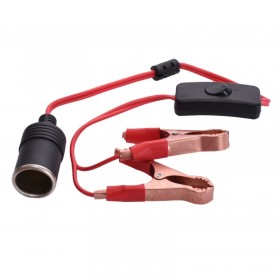 Mufa bricheta auto cu clesti si intrerupator elSales ELS-MBAC, rosu/negru