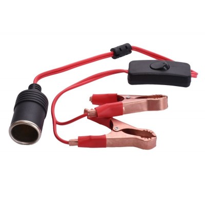 Mufa bricheta auto cu clesti si intrerupator elSales ELS-MBAC, rosu/negru