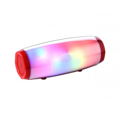 Boxa portabila elSales ELS-165 cu Bluetooth, AUX, USB, cititor card, lumini Magic Party Lights, radio FM, handsfree, rosu