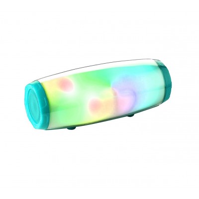 Boxa portabila elSales ELS-165 cu Bluetooth, AUX, USB, cititor card, lumini Magic Party Lights, radio FM, handsfree, verde