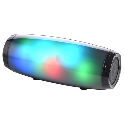 Boxa portabila elSales ELS-165 cu Bluetooth, AUX, USB, cititor card, lumini Magic Party Lights, radio FM, handsfree, negru