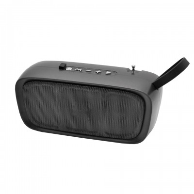 Boxa portabila elSales ELS-615 cu Bluetooth, AUX, USB, cititor card, lanterna, radio FM, incarcare solara, negru