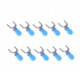 Set 10 bucati papuci electrici 6 mm tip furca elSales ELS-PEF6, albastru