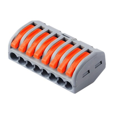 Conector doza cu opt poli elSales, gri/portocaliu