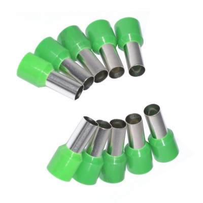 Set 10 bucati pin terminal pentru cablu E16-12 elSales ELS-E1612, verde