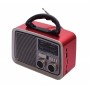Radio retro elSales ELS-1182US-BT cu panou solar si acumulator, player USB, card, auxiliar, lanterna, rosu
