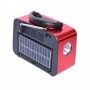 Radio retro elSales ELS-1182US-BT cu panou solar si acumulator, player USB, card, auxiliar, lanterna, rosu