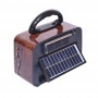 Radio retro elSales ELS-1181US-BT cu panou solar si acumulator, player USB, card, auxiliar, lanterna, maro
