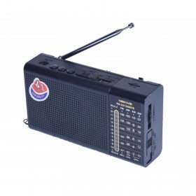 Radio portabil elSales ELS-A2120 cu panou solar si acumulator, Bluetooth, player USB, card, auxiliar, lanterna, negru