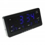 Ceas electronic cu afisaj digital cu LED albastru elSales ELS-1008 cu alarma, termometru, data, negru