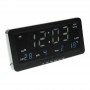 Ceas electronic cu afisaj digital cu LED alb elSales ELS-1008 cu alarma, termometru, data, negru