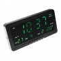 Ceas electronic cu afisaj digital cu LED verde elSales ELS-1008 cu alarma, termometru, data, negru