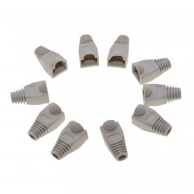 Set 10 protectii pentru conector UTP RJ45 elSales ELS-PMUG, material plastic, gri