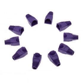 Set 10 protectii pentru conector UTP RJ45 elSales ELS-PMUM, material plastic, mov