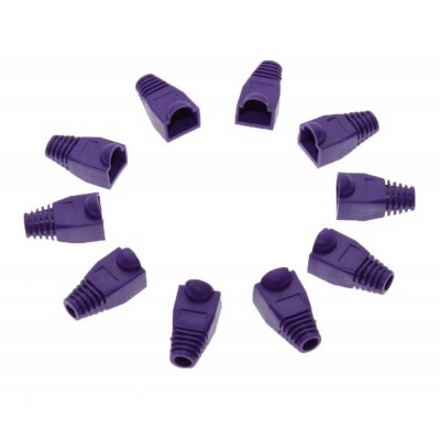 Set 10 protectii pentru conector UTP RJ45 elSales ELS-PMUM, material plastic, mov